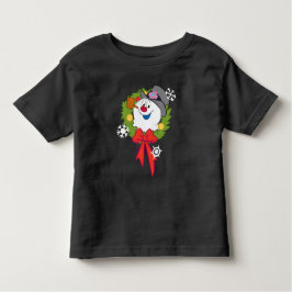De Snowman™ bevuilen | Frosty Holiday Wreath Kinder Shirts