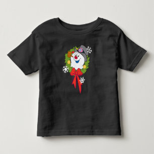 De Snowman™ bevuilen Frosty Holiday Wreath Kinder Shirts