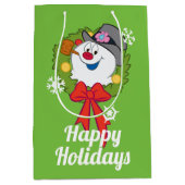 De Snowman™ bevuilen | Frosty Holiday Wreath Medium Cadeauzakje (Voorkant)