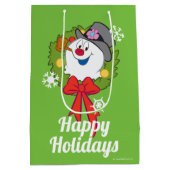 De Snowman™ bevuilen | Frosty Holiday Wreath Medium Cadeauzakje (Achterkant)