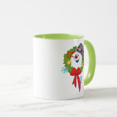 De Snowman™ bevuilen | Frosty Holiday Wreath Mok (Voorkant rechts)