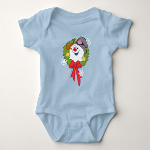 De Snowman™ bevuilen   Frosty Holiday Wreath Romper