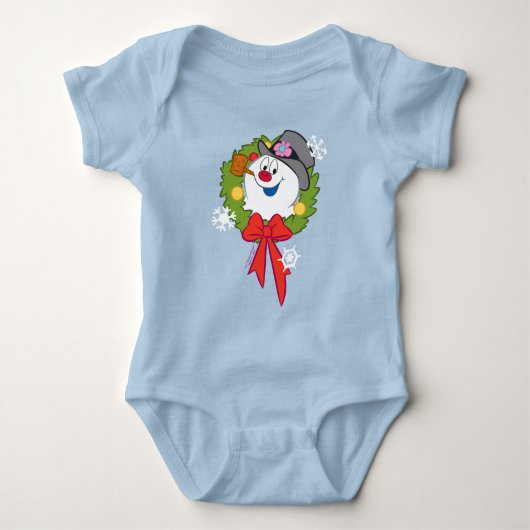 De Snowman™ bevuilen | Frosty Holiday Wreath Romper (Voorkant)