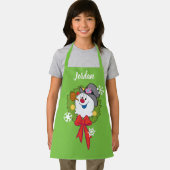 De Snowman™ bevuilen | Frosty Holiday Wreath Schort (Insitu)