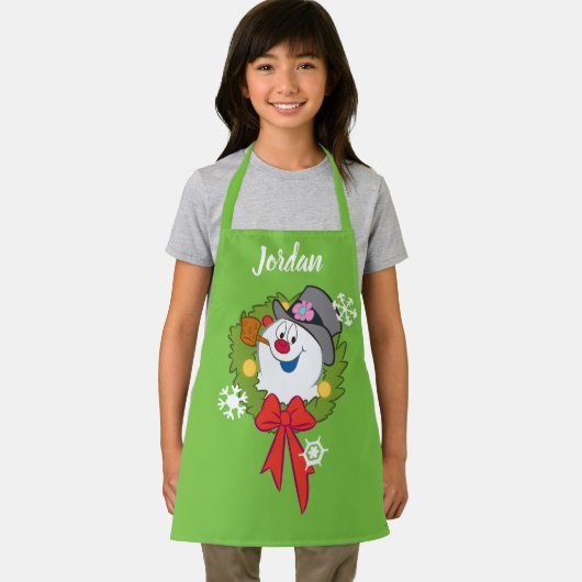 De Snowman™ bevuilen | Frosty Holiday Wreath Schort (Insitu)