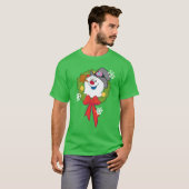 De Snowman™ bevuilen | Frosty Holiday Wreath T-shirt (Voorkant volledig)