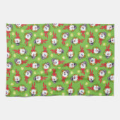 De Snowman™ bevuilen | Frosty Holiday Wreath Theedoek (Horizontaal)