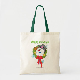 De Snowman™ bevuilen | Frosty Holiday Wreath Tote Bag