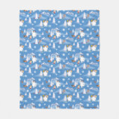 De Snowman™ bevuilen | Frosty & Karen Winter Fun Fleece Deken (Voorkant)