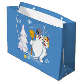 De Snowman™ bevuilen | Frosty & Karen Winter Fun Groot Cadeauzakje (Achterkant Gekanteld)