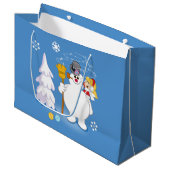 De Snowman™ bevuilen | Frosty & Karen Winter Fun Groot Cadeauzakje (Voorkant Gekanteld)