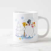 De Snowman™ bevuilen | Frosty & Karen Winter Fun Grote Koffiekop (Rechts)