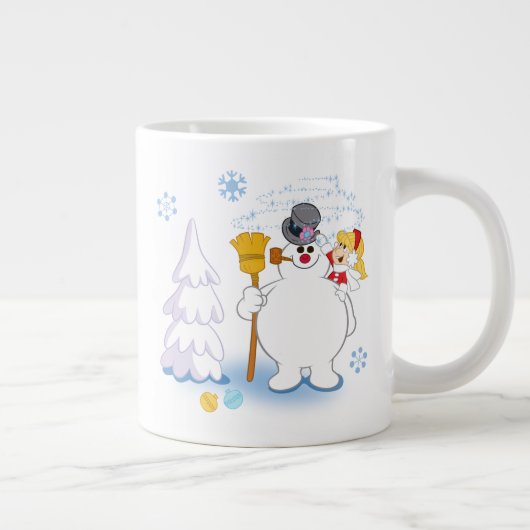 De Snowman™ bevuilen | Frosty & Karen Winter Fun Grote Koffiekop (Rechts)
