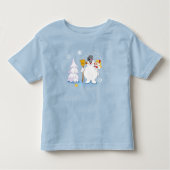 De Snowman™ bevuilen | Frosty & Karen Winter Fun Kinder Shirts (Voorkant)