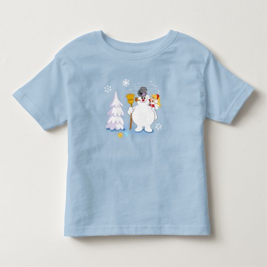 De Snowman™ bevuilen | Frosty & Karen Winter Fun Kinder Shirts (Voorkant)