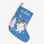 De Snowman™ bevuilen | Frosty & Karen Winter Fun Kleine Kerstsok (Voorkant (Hangend))
