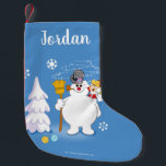 De Snowman™ bevuilen | Frosty & Karen Winter Fun Kleine Kerstsok<br><div class="desc">Bekijk Karen dat Frosty de Snowman tot leven brengt om de winter buiten samen te houden!</div>