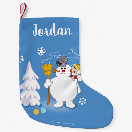 De Snowman™ bevuilen | Frosty & Karen Winter Fun Kleine Kerstsok (Voorkant)