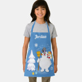 De Snowman™ bevuilen | Frosty & Karen Winter Fun Schort (Insitu)