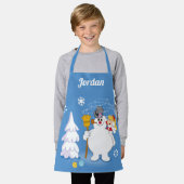 De Snowman™ bevuilen | Frosty & Karen Winter Fun Schort (Gedragen)