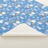 De Snowman™ bevuilen | Frosty & Karen Winter Fun Sherpa Deken (3/4)