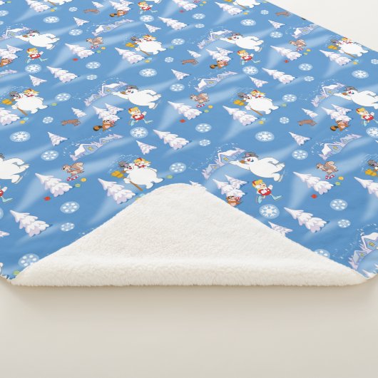De Snowman™ bevuilen | Frosty & Karen Winter Fun Sherpa Deken (3/4)
