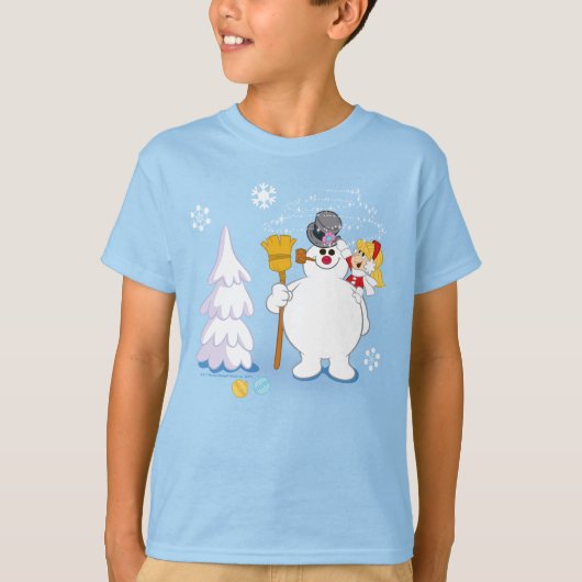 De Snowman™ bevuilen | Frosty & Karen Winter Fun T-shirt (Voorkant)