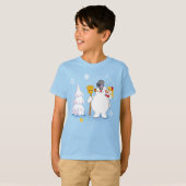 De Snowman™ bevuilen | Frosty & Karen Winter Fun T-shirt (Voorkant volledig)