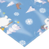 De Snowman™ bevuilen | Frosty & Karen Winter Fun Tafelkleed (Gekanteld)