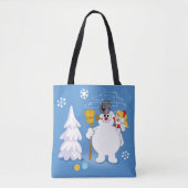 De Snowman™ bevuilen | Frosty & Karen Winter Fun Tote Bag (Voorkant)