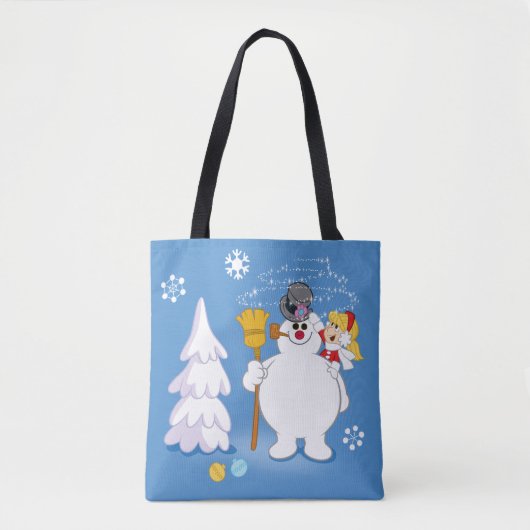 De Snowman™ bevuilen | Frosty & Karen Winter Fun Tote Bag (Voorkant)