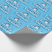 De Snowman™ bevuilen | Frosty Stapelde Logo Cadeaupapier (Hoek)