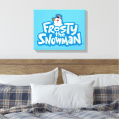 De Snowman™ bevuilen | Frosty Stapelde Logo Canvas Afdruk (Insitu (Slaapkamer))