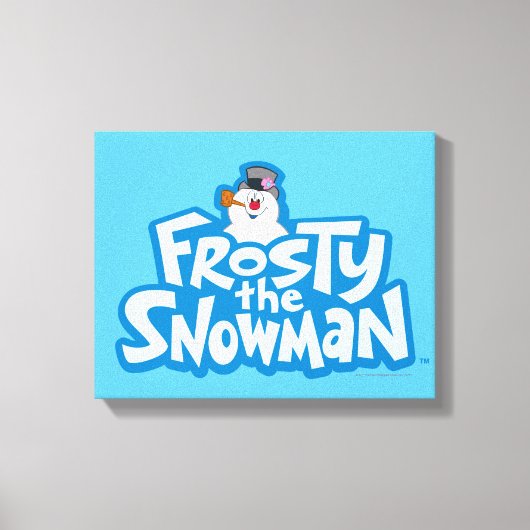 De Snowman™ bevuilen | Frosty Stapelde Logo Canvas Afdruk (Voorkant)