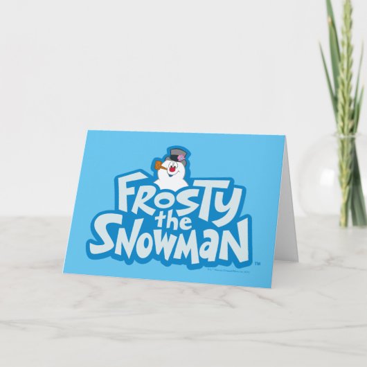 De Snowman™ bevuilen | Frosty Stapelde Logo Feestdagen Kaart (Voorkant)