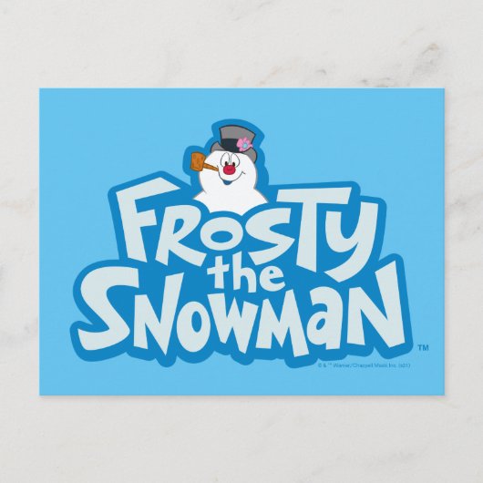 De Snowman™ bevuilen | Frosty Stapelde Logo Feestdagenkaart (Voorkant)