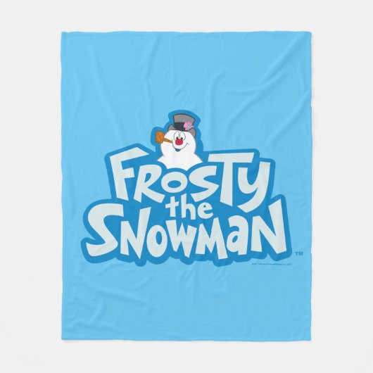 De Snowman™ bevuilen | Frosty Stapelde Logo Fleece Deken (Voorkant)