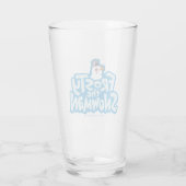 De Snowman™ bevuilen | Frosty Stapelde Logo Glas (Achterkant)
