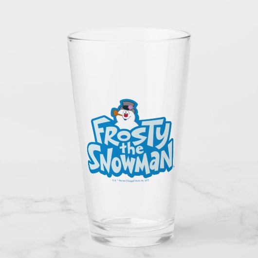 De Snowman™ bevuilen | Frosty Stapelde Logo Glas (Voorkant)