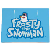 De Snowman™ bevuilen | Frosty Stapelde Logo Groot Cadeauzakje (Voorkant)