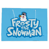 De Snowman™ bevuilen | Frosty Stapelde Logo Groot Cadeauzakje (Achterkant)