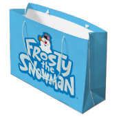 De Snowman™ bevuilen | Frosty Stapelde Logo Groot Cadeauzakje (Achterkant Gekanteld)