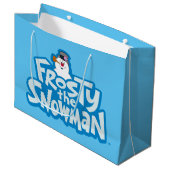 De Snowman™ bevuilen | Frosty Stapelde Logo Groot Cadeauzakje (Voorkant Gekanteld)