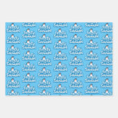 De Snowman™ bevuilen | Frosty Stapelde Logo Inpakpapier Vel (Voorkant 3)