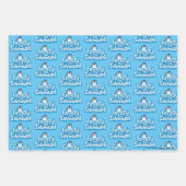 De Snowman™ bevuilen | Frosty Stapelde Logo Inpakpapier Vel (Voorkant)