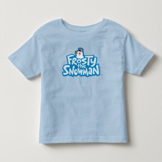 De Snowman™ bevuilen | Frosty Stapelde Logo Kinder Shirts (Voorkant)