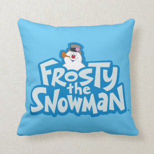 De Snowman™ bevuilen   Frosty Stapelde Logo Kussen