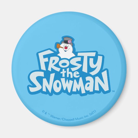 De Snowman™ bevuilen | Frosty Stapelde Logo Magneet (Voorkant)