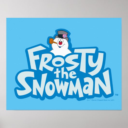 De Snowman™ bevuilen | Frosty Stapelde Logo Poster (Voorkant)
