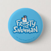 De Snowman™ bevuilen | Frosty Stapelde Logo Ronde Button 5,7 Cm (Voorkant)